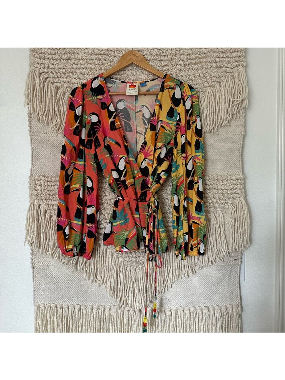 Farm Rio Rainforest Wrap Blouse